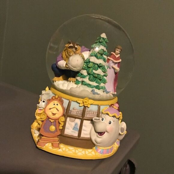 Disney Enesco Beauty And The‎ Beast Snow Globe MINUET NO. 1 Snow Globe Music Box - Picture 13 of 13